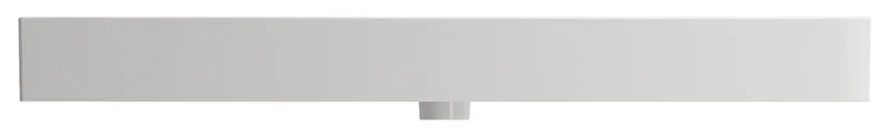 Milano Wall-Mounted Sink Fireclay 47.75 in. 1-Hole with Overflow in White