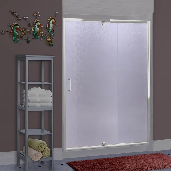 Miseno MSDR4869 Suave 69"H x 42-48"W Hinged Framed Shower Door - Chrome