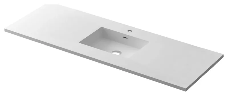 Miseno MVT-54-313SQ1HSS Forever 54" Solid Surface Vanity Top - Matte White