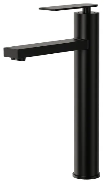 Modern Single-Hole Single-Handle Bathroom Faucet Vessel Sinks, Matte Black