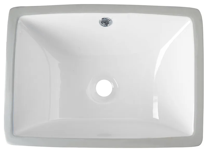 Modern Undermount Bathroom,White Ceramic Vanity Vessel Sink with Overflow