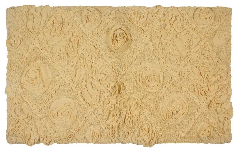 Modesto Bath Rug Bath Rugs Set, 24x40 Rectangle, Yellow
