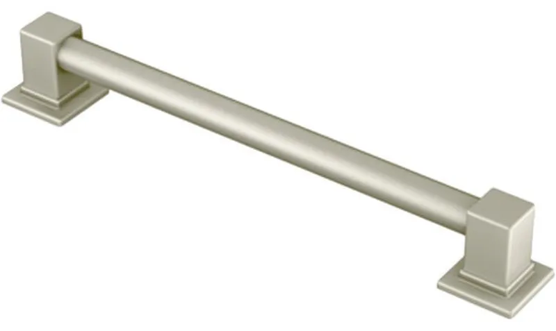 Moen 90 Degree 12" Designer Grab Bar, ADA-Compliant, Brushed Nickel - YG8812BN
