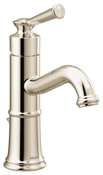 Moen Belfield 1-Handle BathromSink Faucet With Drain+Deckplate Polished Nickel