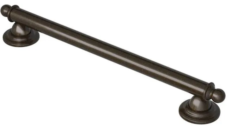 Moen Brantford 24" Designer Round Grab Bar, ADA-Compliant, SecureMount, Oil