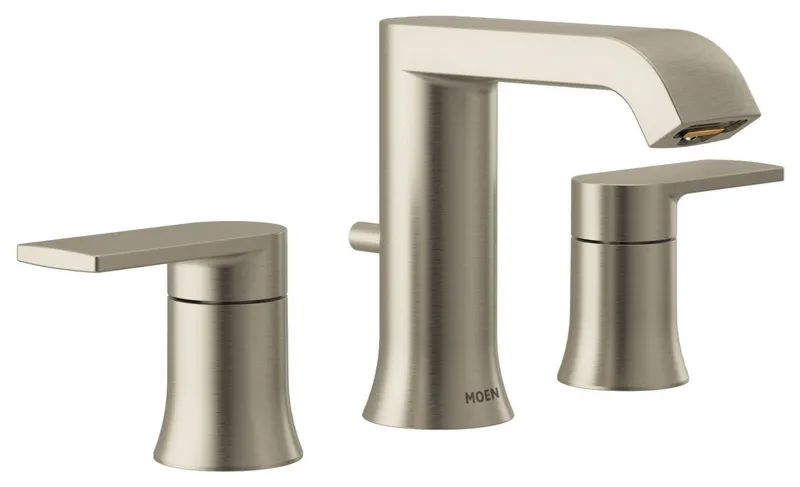 Moen Genta Two-Handle Widespread Modern Bathroom Faucet, Valve Required, Chrome