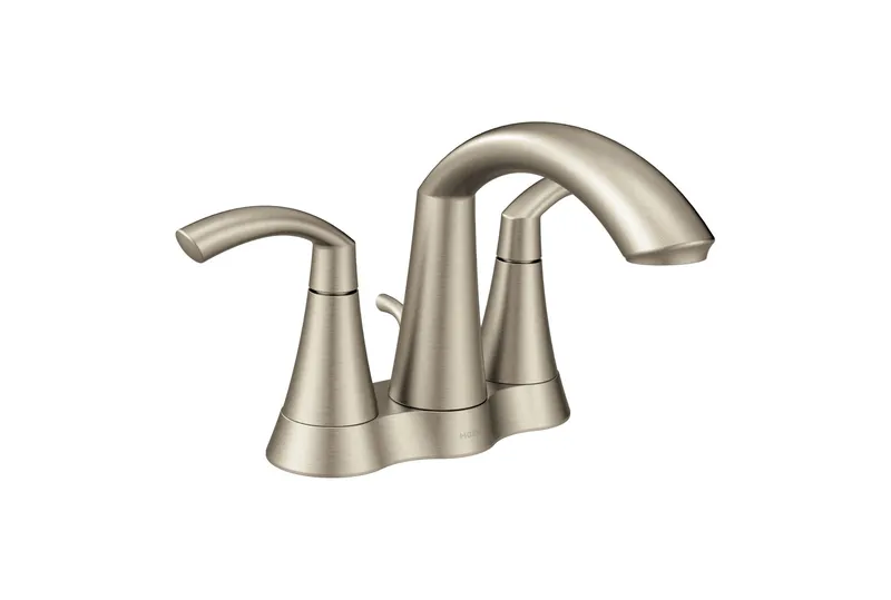 Moen Glyde Brushed Nickel Two-Handle Bathroom Faucet 6172BN