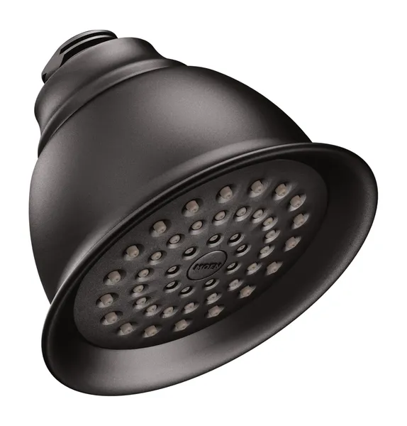 Moen Moenflo 4-3/8” Single-Spray Function Shower Head, Round, Fixed-Mount