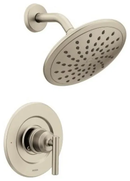 Moen T3002EP Gibson Single Function Shower Head and Pressure - Brushed Nickel