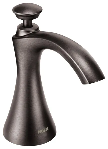 Moen Transitional Soap Dispenser Black Stainless, S3946BLS