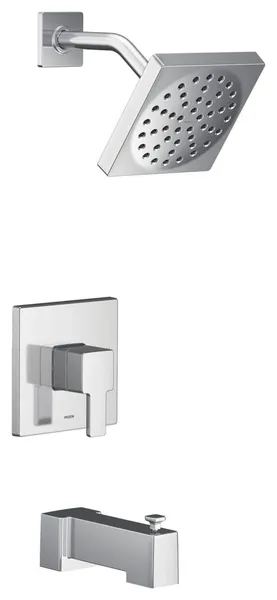 Moen UTS2713EP 90 Degree Tub and Shower Trim Package With 1.75 GPM Shower Head