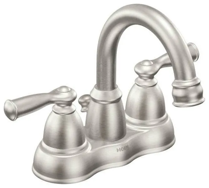 Moen WS84913SRN Banbury® 2-Handle High Arc Lavatory Faucet, Brushed Nickel