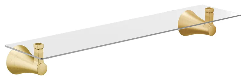 Moen YB0390BG Flara 21" Glass and Zinc Bathroom Shelf