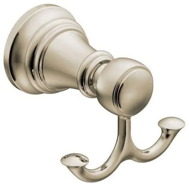 Moen YB8403 Weymouth Double Robe Hook - Polished Nickel
