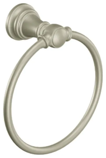 Moen YB8486BN Weymouth 6-1/2" Towel Ring With Concealed Mounting