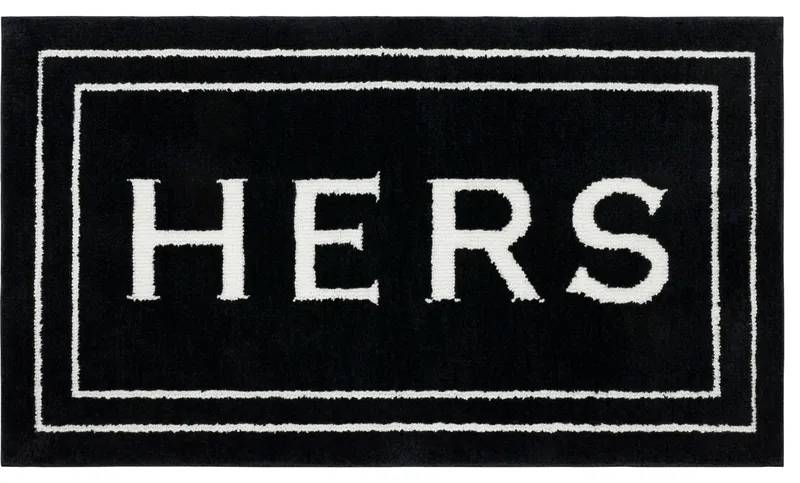 Mohawk Home Hers Knitted Bath Rug, Hers Ebony, 1' 5" x 2'