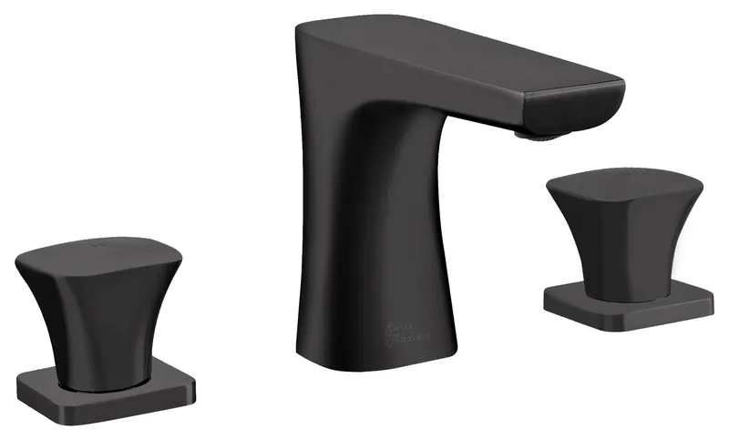 Monaco 8" Widespread 2-Handle Bathroom Faucet, Matte Black