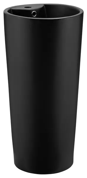 Monaco Circular Basin Pedestal Sink, Matte Black