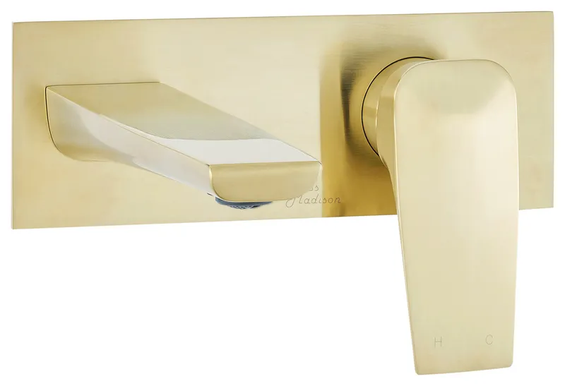 Monaco Single-Handle, Wall-Mount, Bathroom Faucet, Brushed Gold