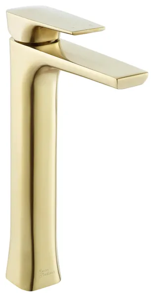 Monaco Single Hole Single-Handle High Arc Bathroom Faucet, Brushed Gold