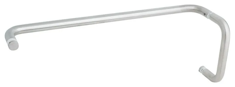 Mont Hard Combination Towel Bar With Shower Door Handle 6 x 18", Brushed Nickel