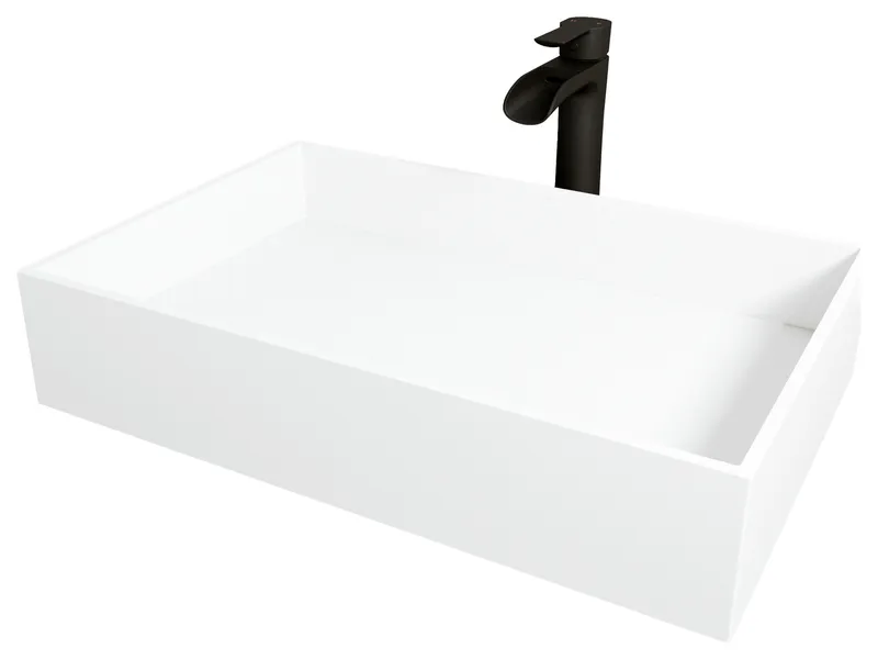 Montauk 23"L x 15"W MatteStone Vessel Sink and Niko 11"H Faucet Set