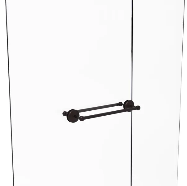 Monte Carlo 18" Back to Back Shower Door Towel Bar, Antique Bronze