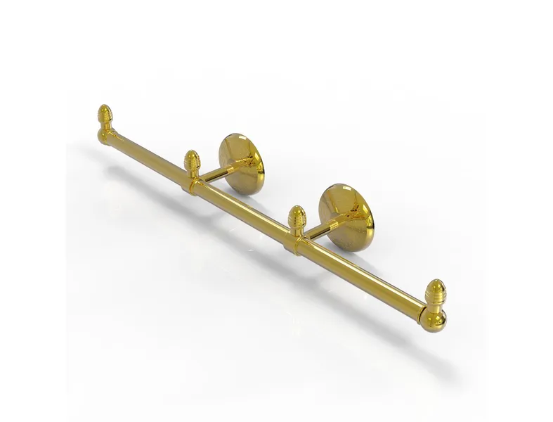 Monte Carlo 3 Arm Guest Towel Holder, Polished Brass