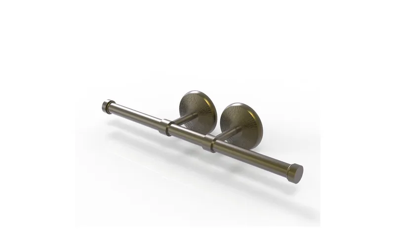 Monte Carlo Double Roll Toilet Tissue Holder, Antique Brass