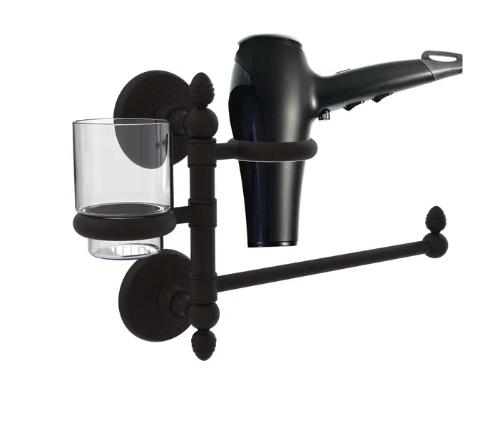Monte Carlo Hair Dryer Holder and Organizer, Oil Rubbed Bronze