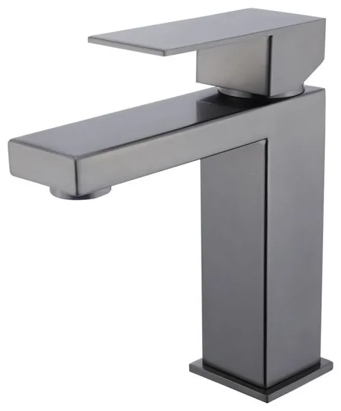 Monte Stainless Steel Single Hole Bathroom Faucet, Gun Metal