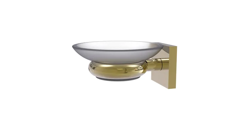 Montero Wall Mounted Soap Dish, Unlacquered Brass