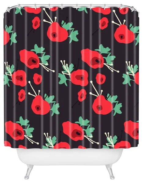 Morgan Kendall Poppy Field Shower Curtain, Medium