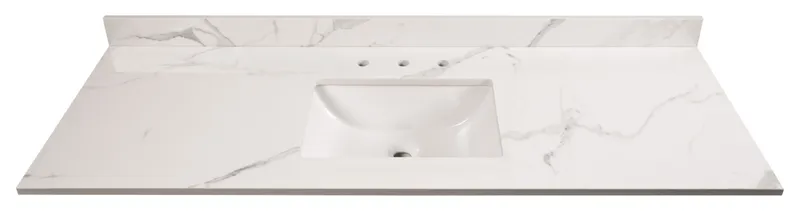 MSI VSL-CAL6122SB-2CM Calacatta Nowy 61" Marble Vanity Top - Nowy