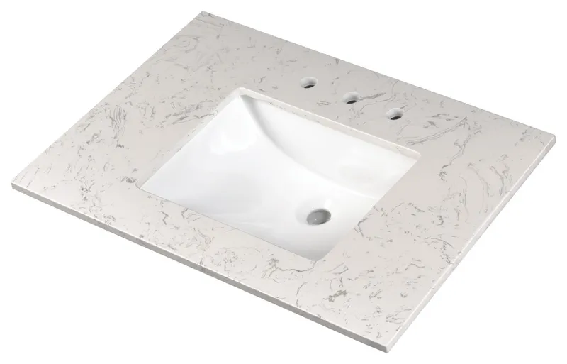 MSI VSL-CAR3722-2CM Carrara Sky 37" Marble Vanity Top - Sky