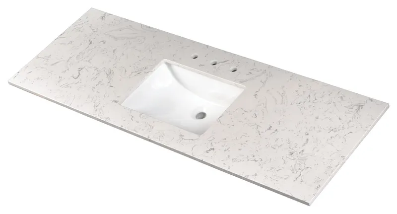 MSI VSL-CAR6122SB-2CM Carrara Sky 61" Marble Vanity Top - Sky