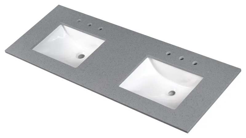 MSI VSL-SPA6122DB-2CM Sparkling Gray 61" Marble Vanity Top - Gray