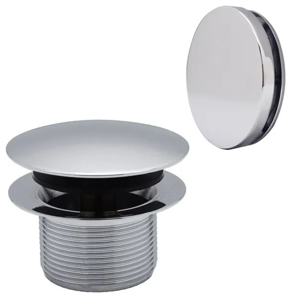 Mushroom Tip Toe Tub Trim Set With Floating Faceplate In Polished Chrome