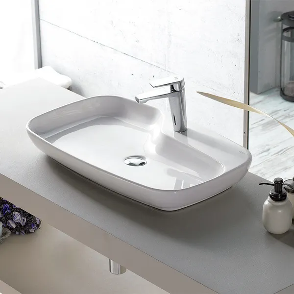 Nameeks 074400-U-One Hole Cerastyle 28-3/5" Ceramic Bathroom Sink - White