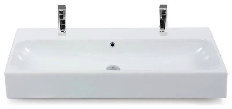 Nameeks 080500-U-Two Hole CeraStyle 40" Ceramic Wall Mounted - White