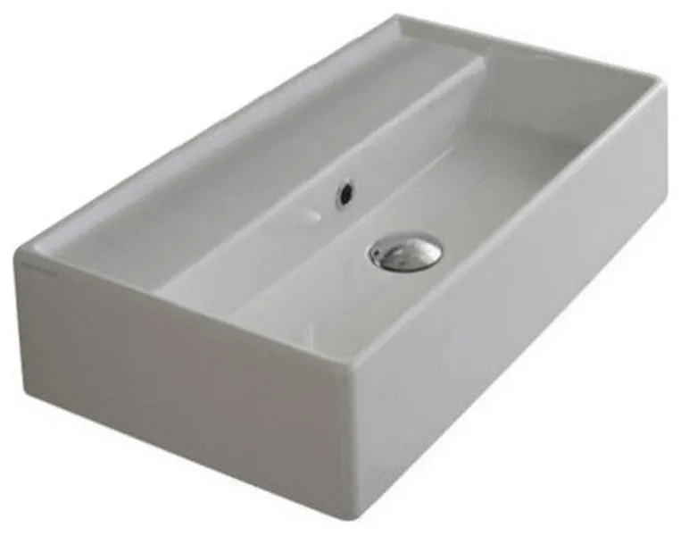 Nameeks 5002-No Hole Scarabeo 23-5/8" Ceramic Wall Mounted / - White
