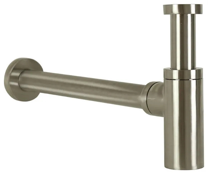 Nameeks 958L Remer 12" Wall Mounted P-Trap - Satin Nickel
