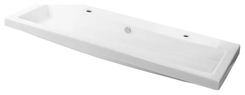 Nameeks CAN05011B-Two Hole Tecla 47-1/4" Ceramic Wall Mounted / - White