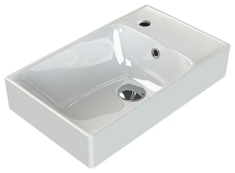 Nameeks CeraStyle 044300-U-One Hole Sharp 19-11/16" Rectangular - White