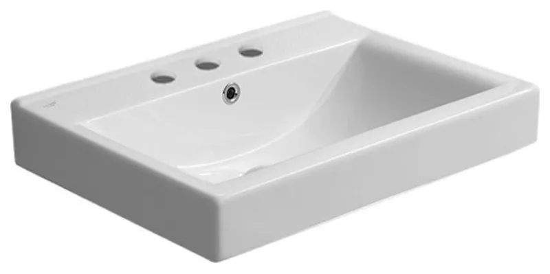 Nameeks CeraStyle 064200-U-Three Hole Mona 23-5/8" Rectangular - White