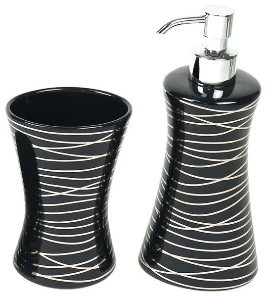 Nameeks DV500 Gedy Bathroom Accessories Set - Transparent Anthracite / Polished