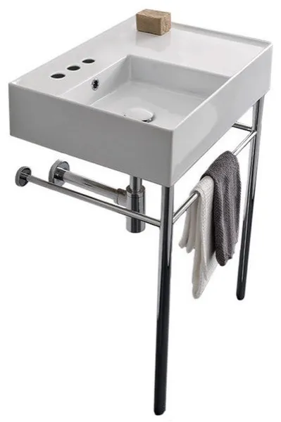Nameeks Scarabeo 5114-CON-Three Hole Scarabeo Teorema 2.0 24" - White