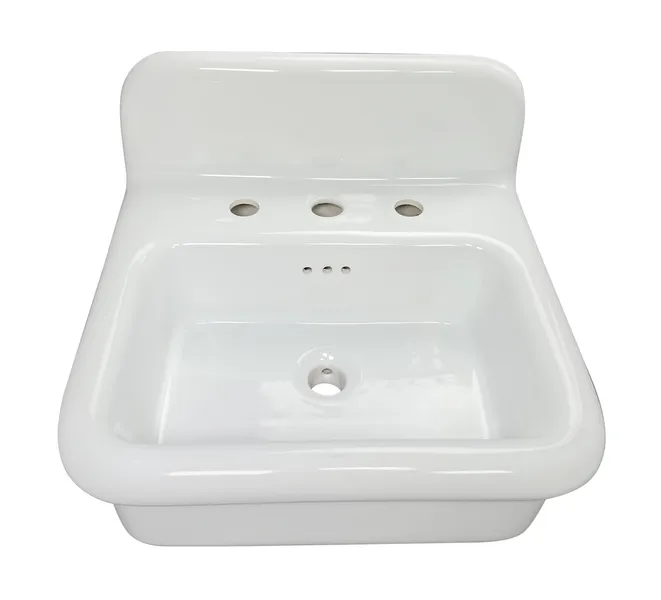 Nantucket Sinks 20" Fireclay Wall-Mount Bath Sink, White