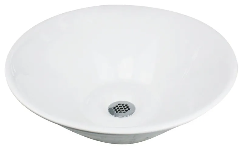 Nantucket Sinks NSV222 16" Round Ceramic Vessel Cone Vanity Bathroom Sink