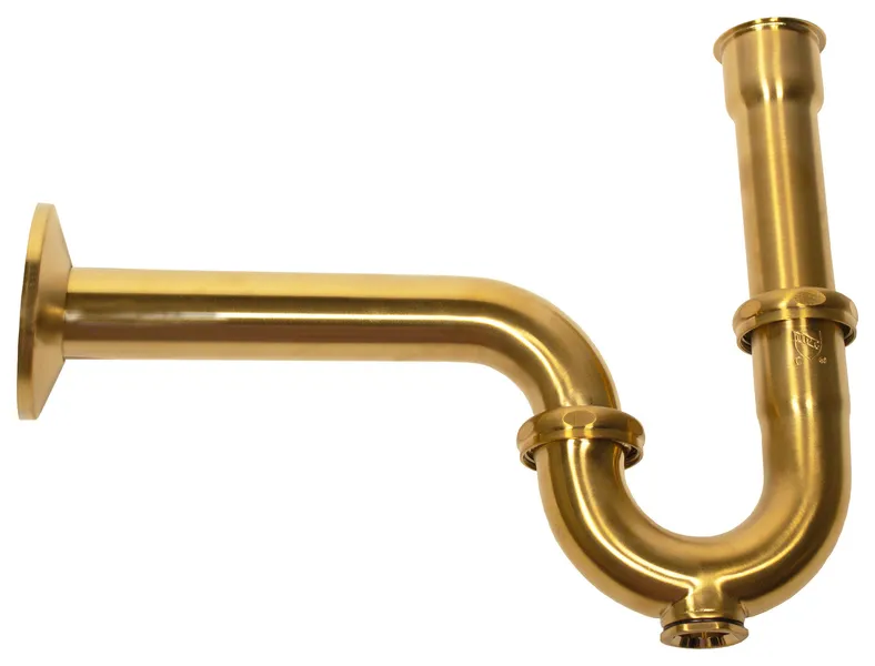 Nantucket Sinks' P-Trap, Satin Brass